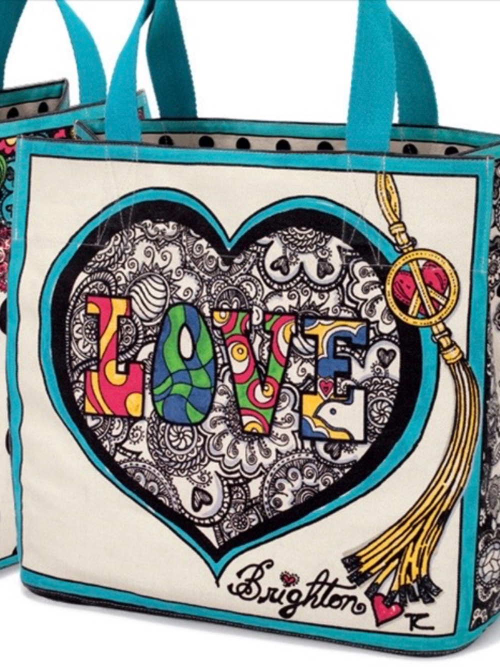 Brighton Summer of Love Printed Tote Bag